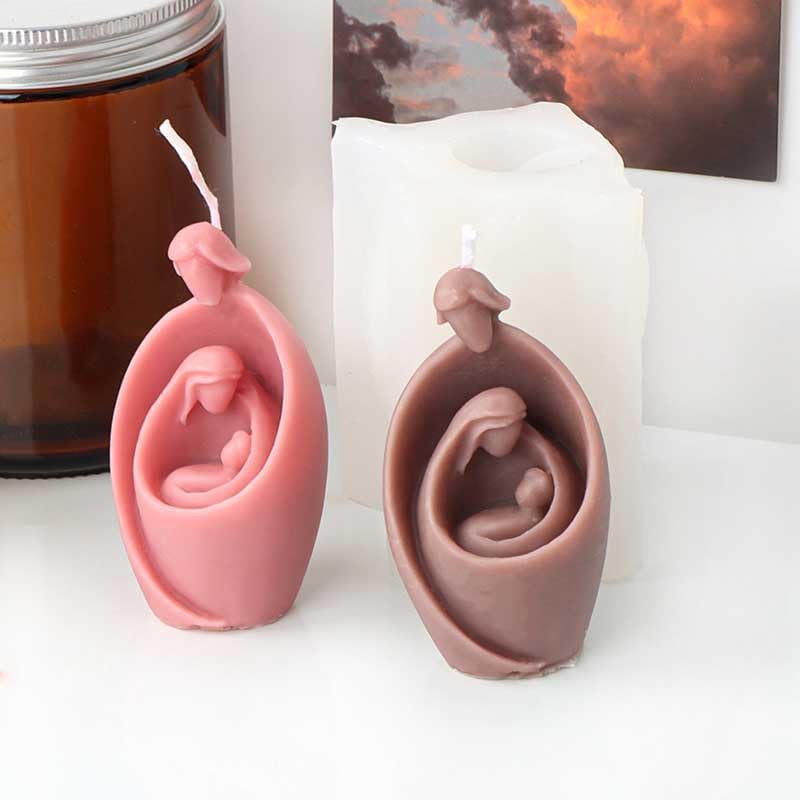 Miniatura 4 de Tone Fun Moldes de silicona con forma de familia de Jesús abstracto para hacer velas, resina, velas de aromaterapia, jabón de cera hecho a mano,