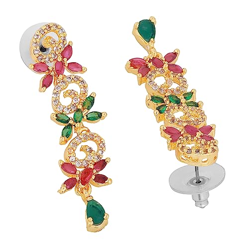 Stunning Multi-Color CZ Drop Earrings