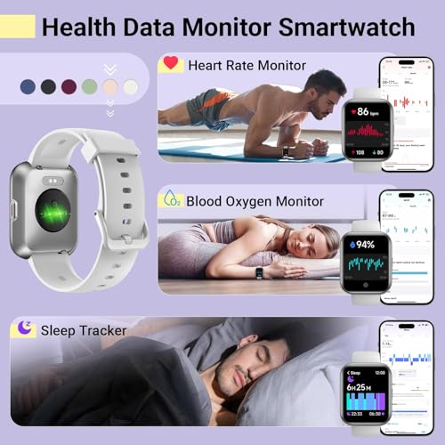Image of Smartwatch for Women, Compatible with Android & iPhone, 1.8'' Fitness Tracker Watch with Alexa, Call & Notification Alerts, Heart Rate & Sleep Monitor, 120 Sports Modes, Waterproof Watch for Women