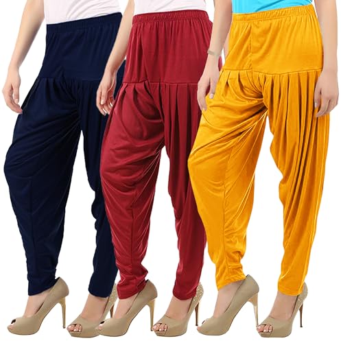 Image of Buy That Trendz Patiala Salwar for Women Relaxed Fit Viscose Patiyala Salwar Harem Bottom Pants