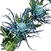 FiveSeasonStuff Real Size Artificial Thistle Flowers Real Touch 8 Stems Rustic Blue Thistle Decor Spray Eryngium | Sea Holly for Wedding Bouquet Centerpiece 26 inches