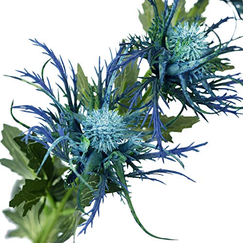 Buy FiveSeasonStuff Real Size Artificial Thistle Flowers Real Touch 8