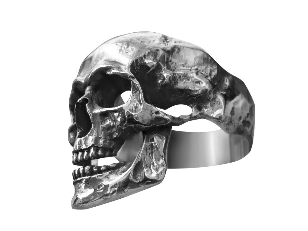 Sterling Silber 925 Totenkopf Ringe Poliert Schmuck Schädel Herren Männer Handgemacht Juwelen