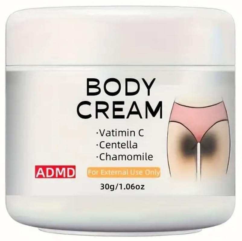 Vitamin C & Centella Asiatica Body Cream – 30g | Rejuvenating Moisturizer for Underarms, Buttocks & Private Area | Brightening, Hydrating & Skin Toning Cream, SMJV3011135