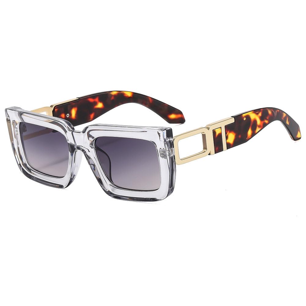 Lunettes de soleil de luxe à la mode avec finitions rétro bicolores