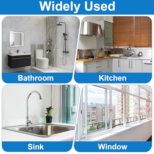 ELUBLU Silikonentferner Werkzeug,Multifunktionales 5-in-1-Profi-Silikonentferner-Werkzeugschaber-Set,Entfernungswerkzeug mit Edelstahlkopf und 5 Silikonfugenentferner für Küche,Boden,Fensterabdichtung