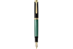 Pelikan Souveran M805 Green-Black Fountain Pen, Fine Nib