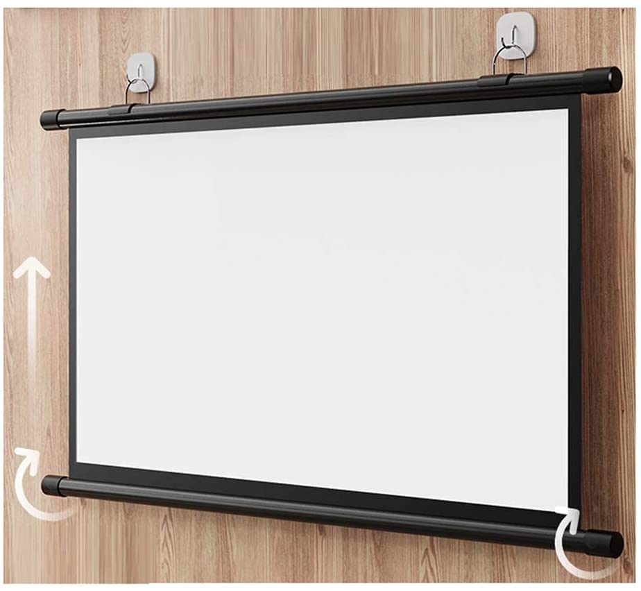 Écran de projecteur HD 60 pouces 4:3 enroulable manuellement
