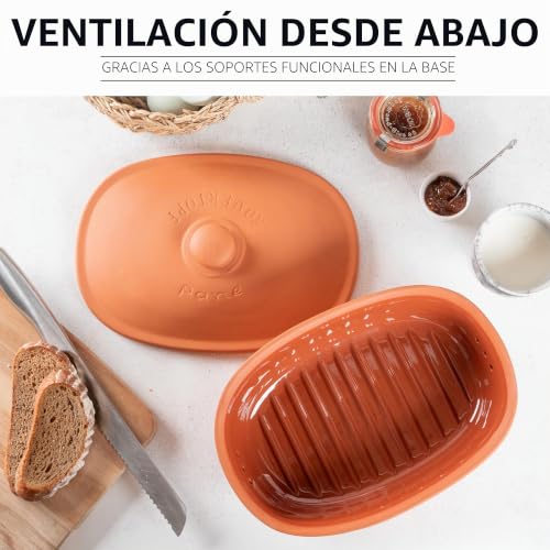Panera de barro Römertopf de terracota con ventilación natural 8