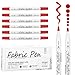 Produktbild EFNHJF5 6 Stück Rot Textilstifte WaschmaschinenfestDual-Tip-Stoffmarker Permanent,stoff stifte waschfestTextilmarker,Ungiftige Stoffmalstifte