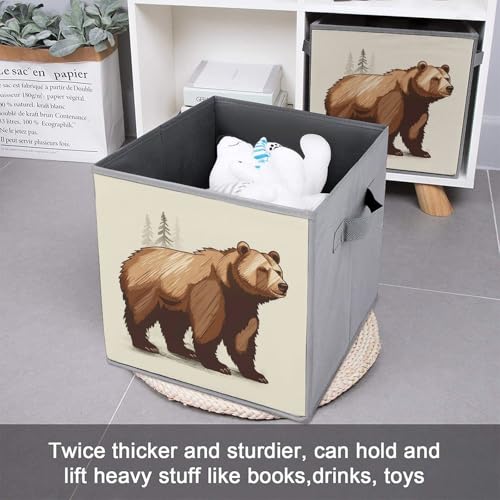 Bac de rangement pliable ours pour placards encombre de linge - 7