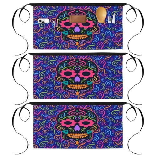 Demi-tablier de cuisine avec poches pour le nettoyage de la maison et le bar