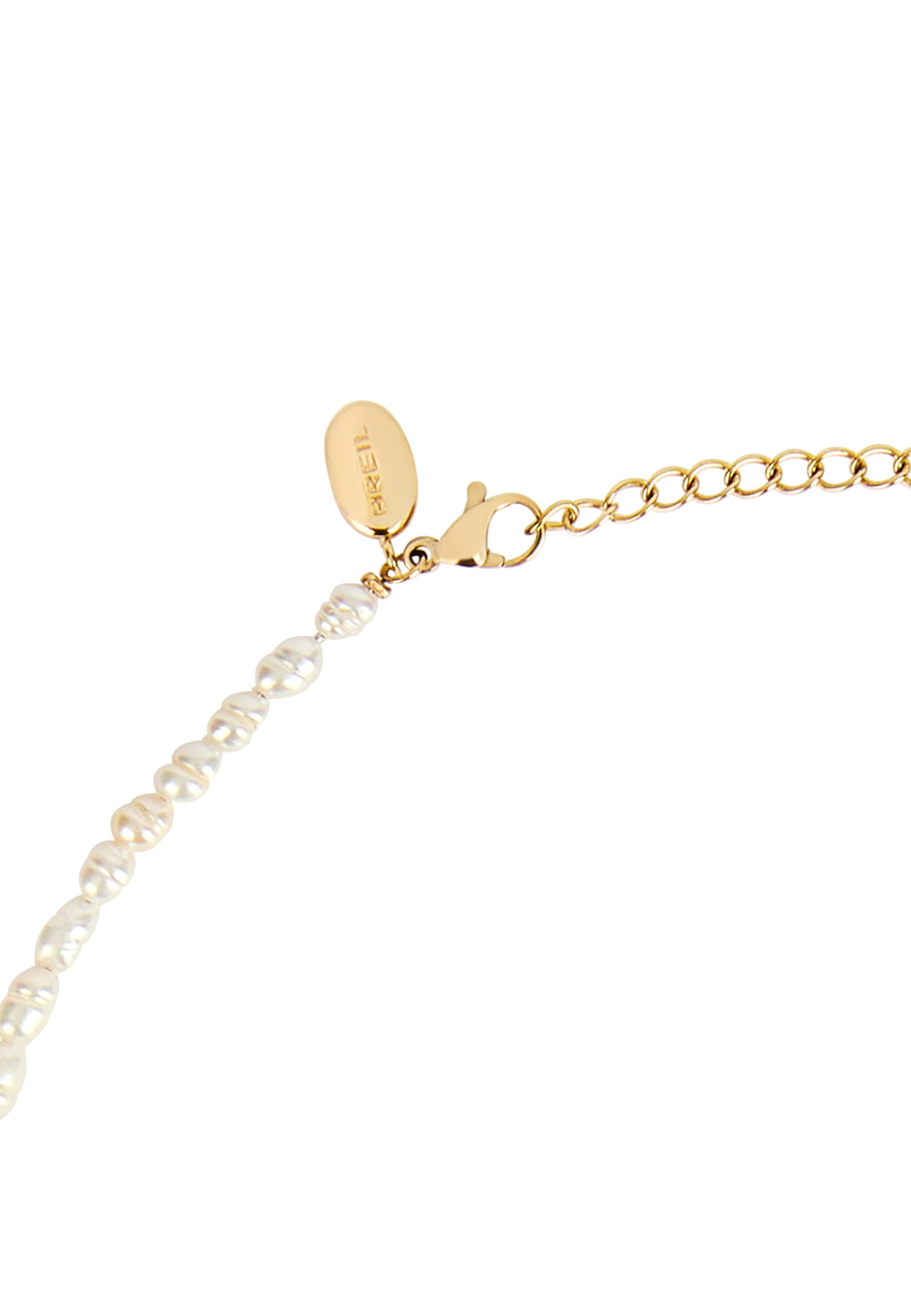 Breil, Collezione Moonlight, Collana Donna in Acciaio Inossidabile, Collana con Perle d’Acqua Dolce e Pendenti in Oro con Cristalli, Chiusura Regolabile, Lunghezza fino a 45 cm, Idea Regalo Donna
