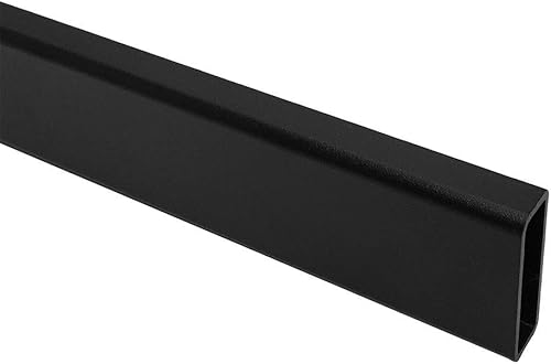 Miniatura 4 de Negro mate exhibición rectangular de la venta al por menor de la barandilla de la tubería industrial del tubo de 48 pulgadas