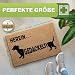 Bodenständig® Fußmatte Kokos [Wetterfest] - extrem robust - Fußabtreter außen - die Kokosmatte Fußmatte außen wetterfest. Fussmatte aussen 40x60 cm - Hereingedackelt Schriftzug