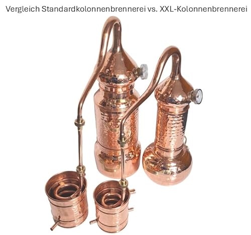 Dr. Richter 2L Destille mit XXL-Kolonne - großer Dampfraum, Kolonnenbrennerei ätherische Öle, Hydrolate 2 Liter