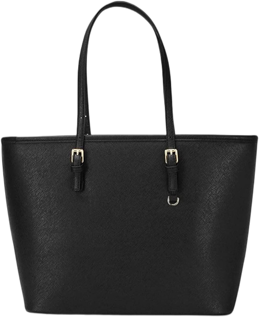 トートバッグ ショルダー A4対応可 レディース 大容量 肩掛け ファスナー付き 人気 女性 通勤 通学 (ブラック)