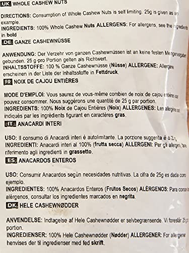 Bulk Anacardi interi, 500 g, l'imballaggio può