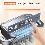 16-Head Electric Massage Gun, Deep Tissue Muscle Massager for Back Neck Shoulder Pain Relief, Rechargeable Handheld Massager for Office Gym Home (Gray)