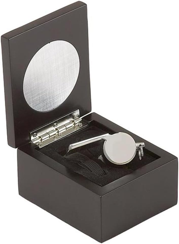 Coach Whistle Hinged Box in Black