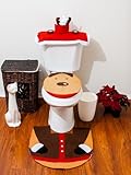 Christmas Bathroom Toilet Cover and Rug Set - Santa Reindeer