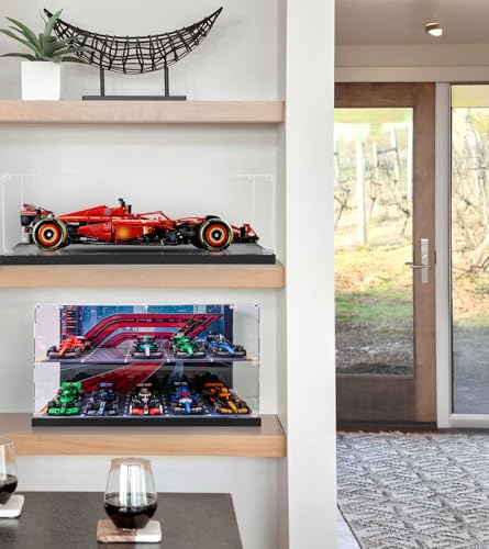 Image of Acrylic Display Case for Lego Speed Champions Ultimate Formula 1 10-in-1 Collector's Pack, Dust-Proof Display Box for Lego 66802,Size:20.07x9.44x10.23 in(NOT Included The Model)