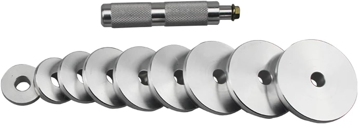 10pcs Axle Bushing Bearing Race Seal Install Driver Set Wheel Bearings 9 Discs & Drive Aluminium Auto Car Tool