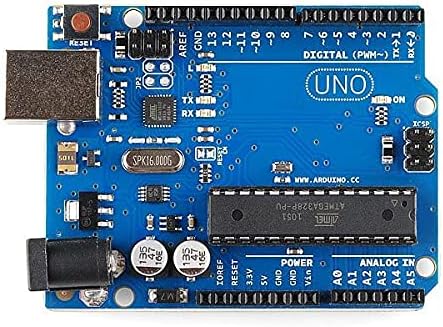 Uno R3 ATmega328P with USB Cable length 1 feet, Compatible with ATMEGA16U2 Arduino (Color may vary)