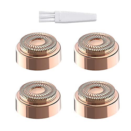 Facial Hair Remover Replacement Heads: Generation 2 Double Halo, Hair Removal Tool for Flawless Good Finishing and Soft Touch, for Women 18K Gold-Plated 4 Count (Not Fit Gen 1 Hair removal device)