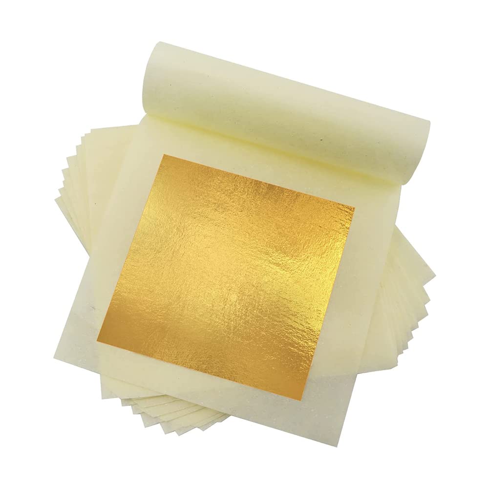 Amazon | 金箔シート 純金箔 食用 金メッキ DIY 手芸 修理 素材 食品用
