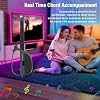 Smart Electric Guitar, Foldable Automatic Accompaniment Guitar, Stringless Electric Guitar with Earphone Jack, Playing and Singing One Person Band (Black Grey)