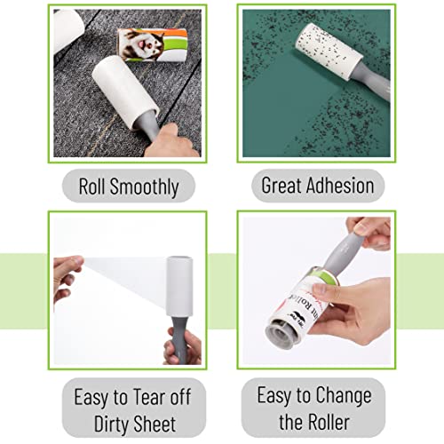 Mr. Pen- Lint Rollers, 1 Handle With 3 Refills, 270 Sheets, Extra Sticky Lint Remover For Clothes, Lint Roller For Pet Hair, Pet Hair Roller, Sticky Roller, Lint Roller For Clothes, Lint Removers #TOP2