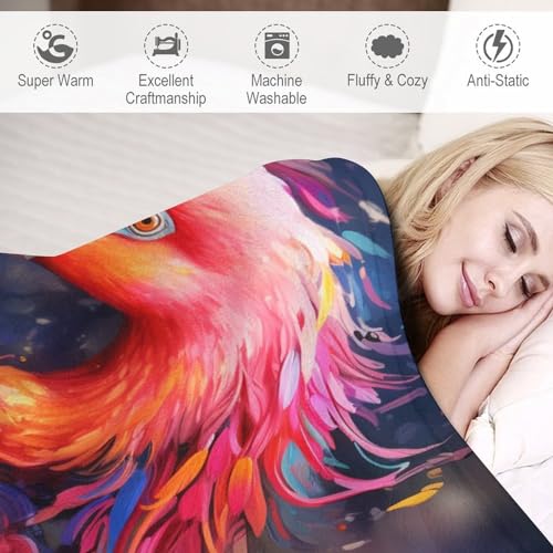 Couverture polaire flamant rose plaid doux idée cadeau enfant