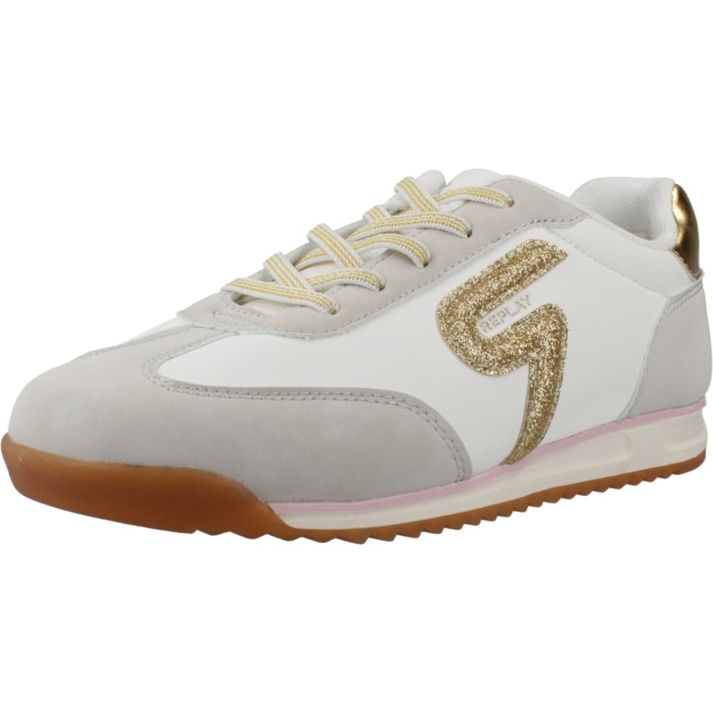 Replay GBS98 Trainers, 070 White Gold, 36 EU
