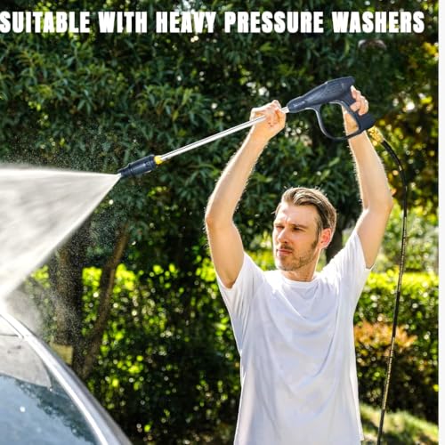 Image of Fieldstar High Pressure Car Washer Gun with Adjustable Nozzle | Heavy Duty Spray Gun with Lock Trigger & Extension Rod | Compatible with Most Pressure Washers