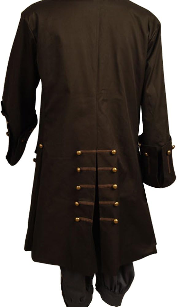 Mens Pirates Cosplay Costume Pirate Jack Outfit Coat Belt Cosplay Props Halloween - Image 2