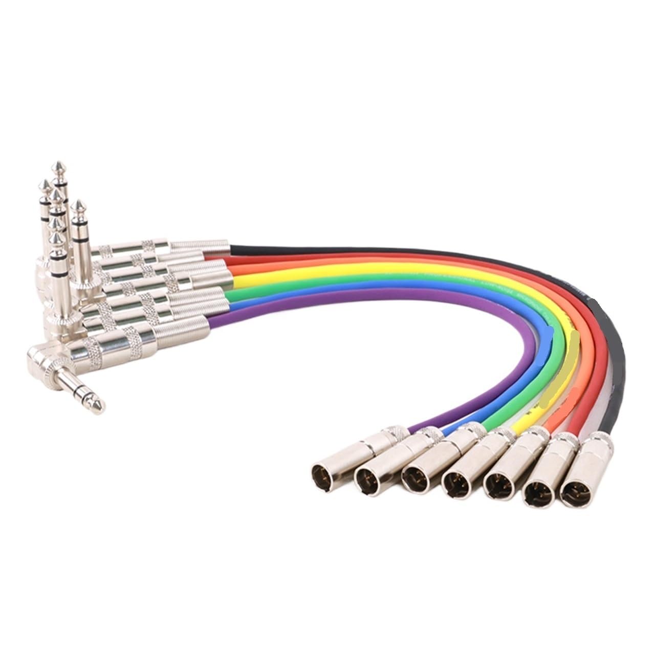 3-pinowy mi ni XLR do 6,35 mm 1/4 TRS gitara basowa instrument kabel kieszonkowy bezprzewodowy system mikrofonowy przewód przewodowy (czarny, F, 20 m)