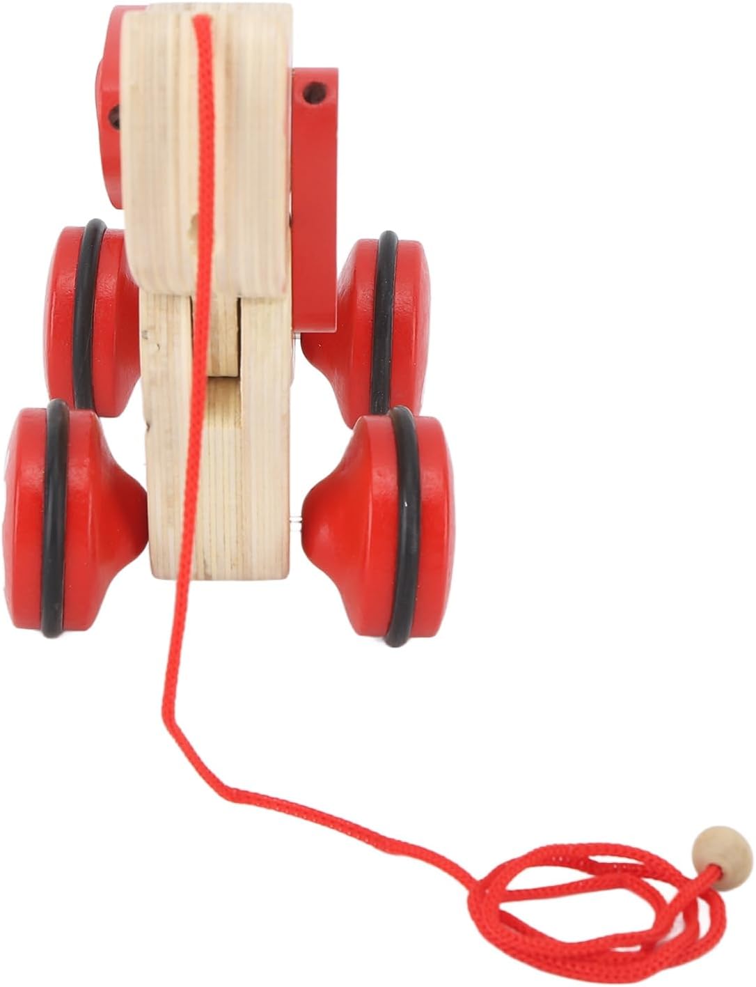Push Pull Toy Puppy Walk Along Pull Wooden Hound Dog Walk A Long Puppy Wooden Pull Toy for Walking Toddlers (Type 1)