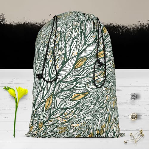 Image of ArtzFolio Flying Leaves D3 | Reusable Sack Bag | Bag for Gym, Storage, Vegetable & Travel