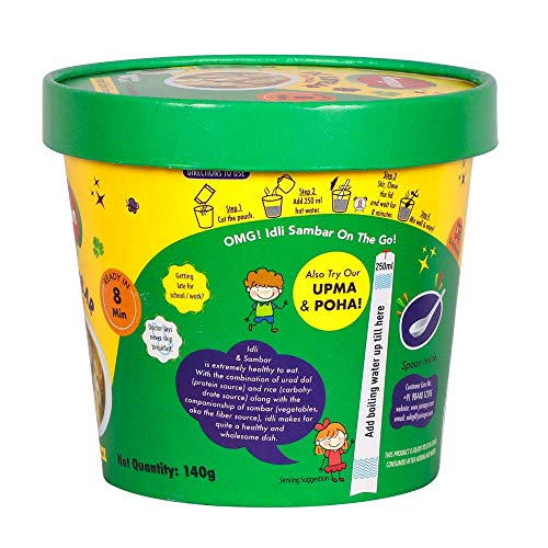 Image of AMAJAIN Instant Idli Sambar + Instant Poha Combo