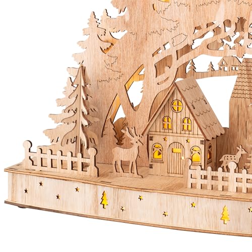 Éclairage décoratif de Noël en bois idée cadeau fêtes - 5