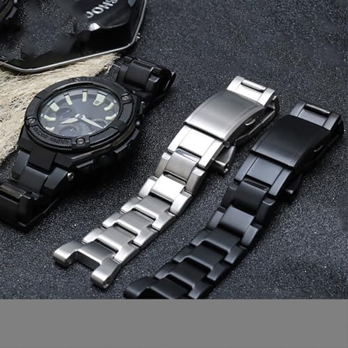 Bracelet acier inoxydable GST-210 réparation montre solide noir - 2