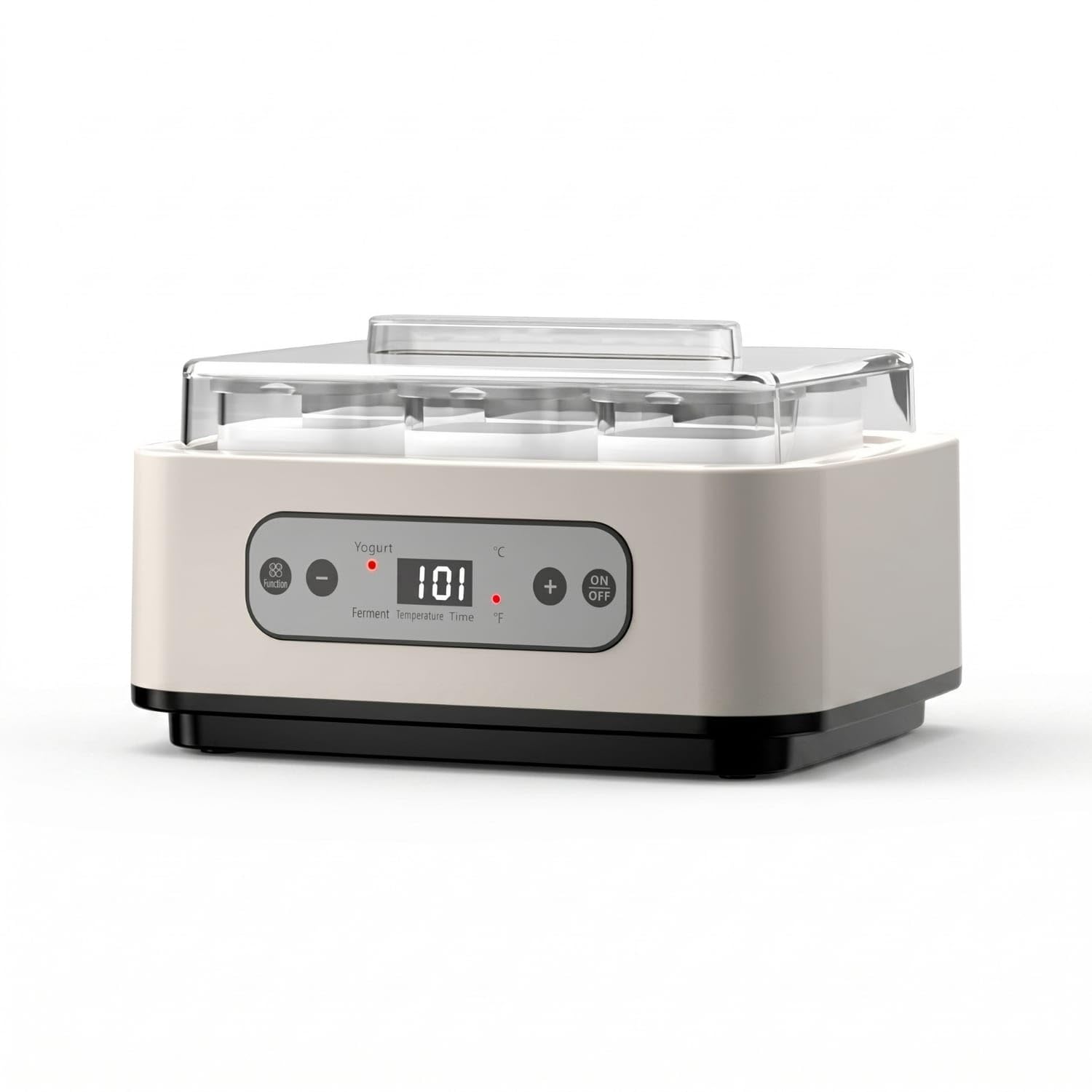 Wide Voltage Automatic Yogurt Maker Digital Control Panel Temperature-Controlled Yogurt Maker Transparent Lid Fermentation Machine Display Screen, UK Plug-image-13