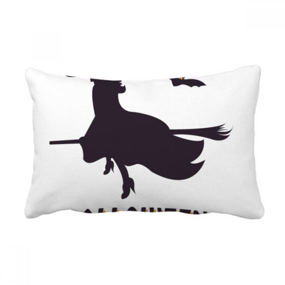 Coussin Halloween rectangulaire 16x24 pouces taie d'oreiller décorative multicolore