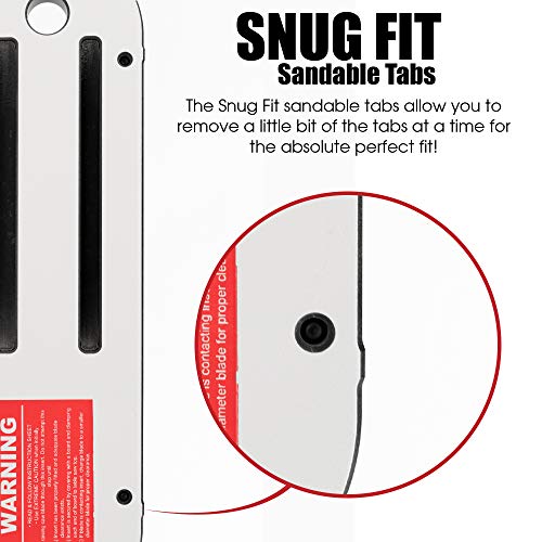 Phenolic Zero Clearance Insert for Delta Uni-Saw Contractor | Large Grizzly and Other Table Saws with a 13-3/8” x 3-3/4” x 1/2” Throat Plate Opening