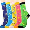 Jeasona Women's Cute Socks Dachshund Chicken Bee Hedgehog Panda Gifts for Women