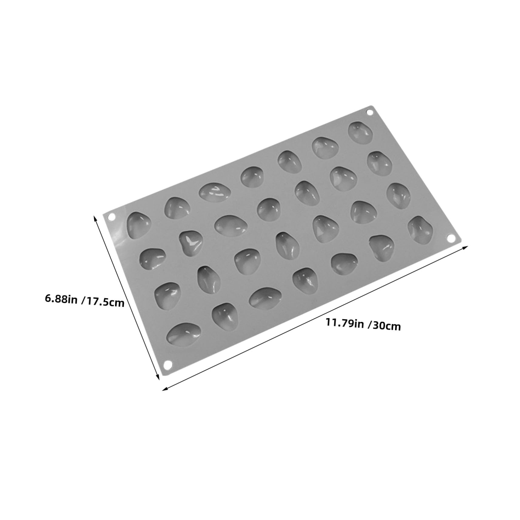 2pezzi Stampo in Silicone per Cioccolato Cavità Forme di Pietra Antiaderente per Mousse al Cioccolato Tartufi Biscotti e Dolci