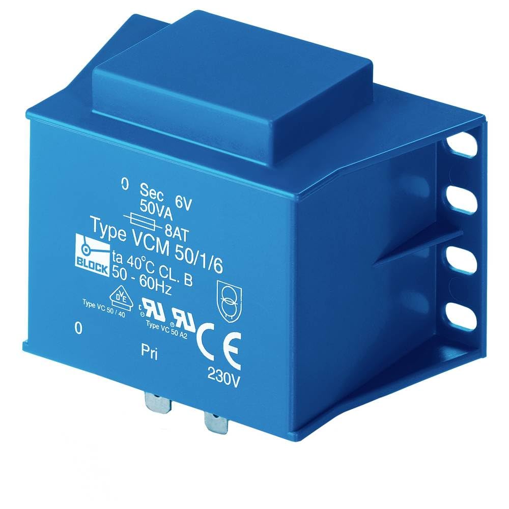 Block Vcm 25/1/24 - Trasformatore Di Stampa 1 X 230 V, 1 X 24 V/Ac 25 Va 1,04 A - 4
