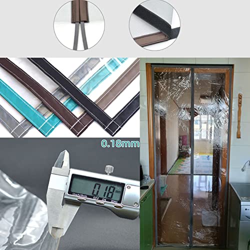 Cortina térmica magnética transparente contra el viento para puertas de patio y balcones 3