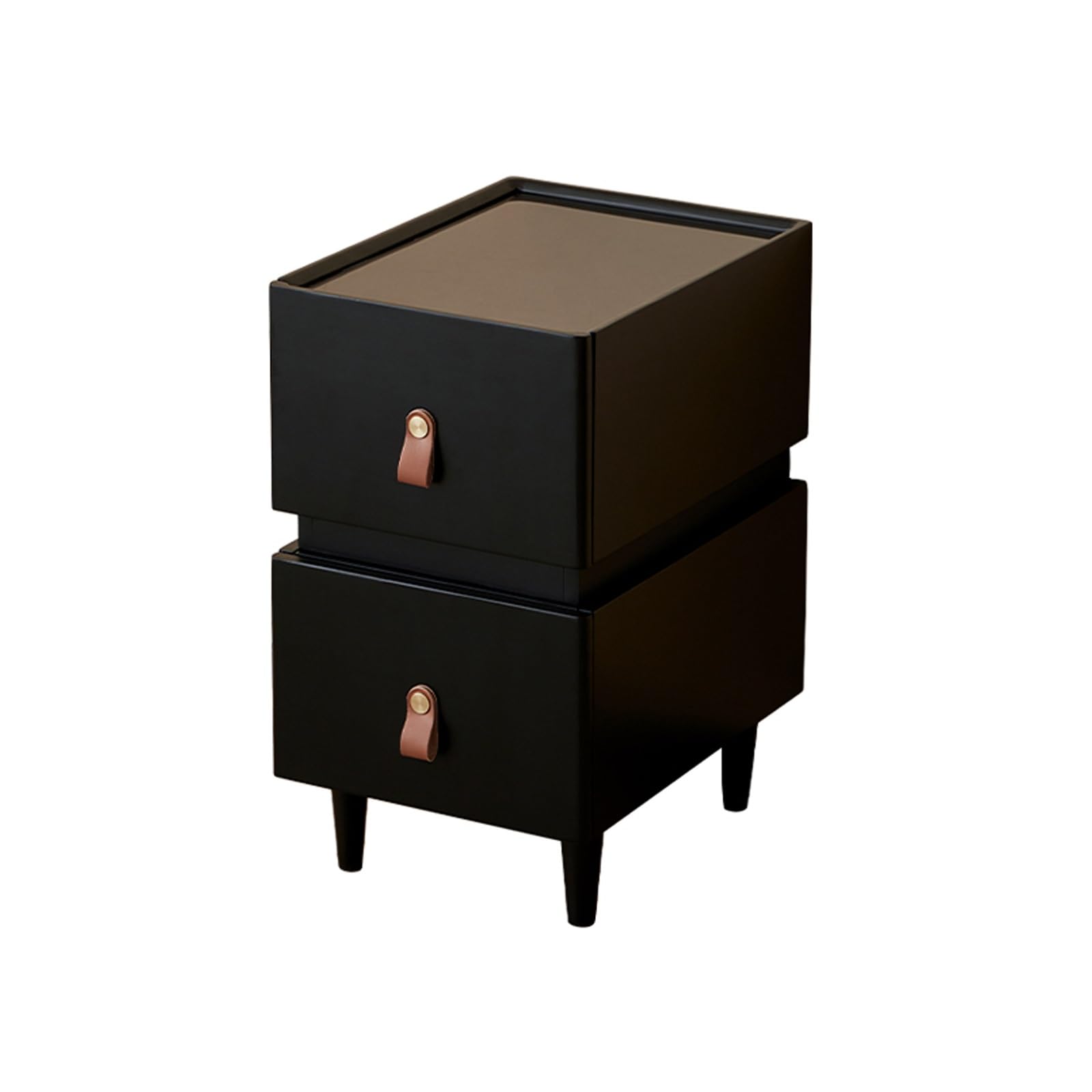 Table de Chevet avec Rangement et 2 tiroirs pour Chambre ou Salon, Design Moderne, Meuble Fonctionnel pour Ranger Vos Essentiels.